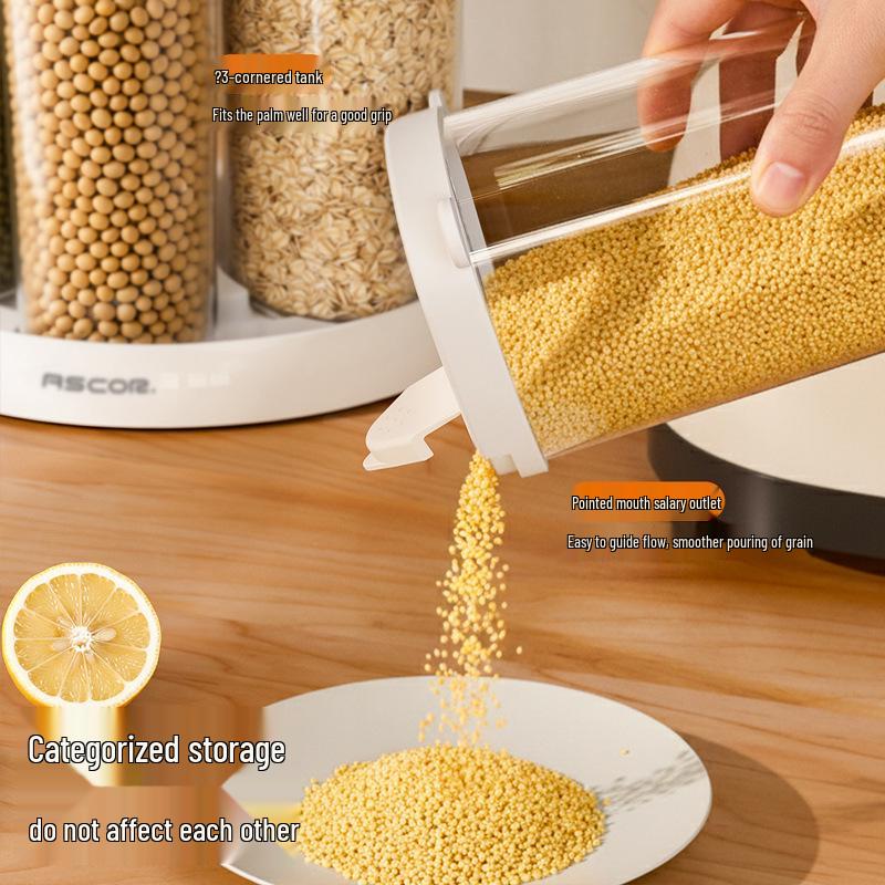Sure! Here is a rewritten product name: "Sealed Food-Grade Grain and Rice Storage Jar, Insect-Proof & Moisture-Proof."
