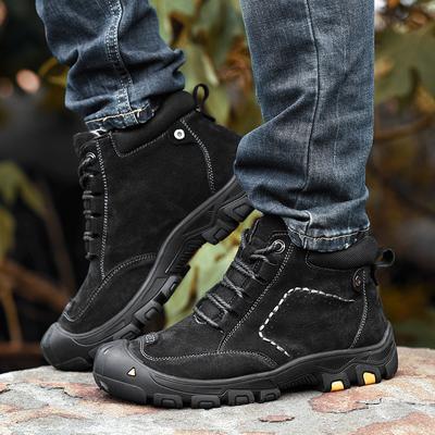 Winterstiefel Outdoor Schneestiefel Plus Samt Langlebige Wanderstiefel Echtes Leder Outdoor Schuhe Top Qualität Rutschfester Wanderschuh