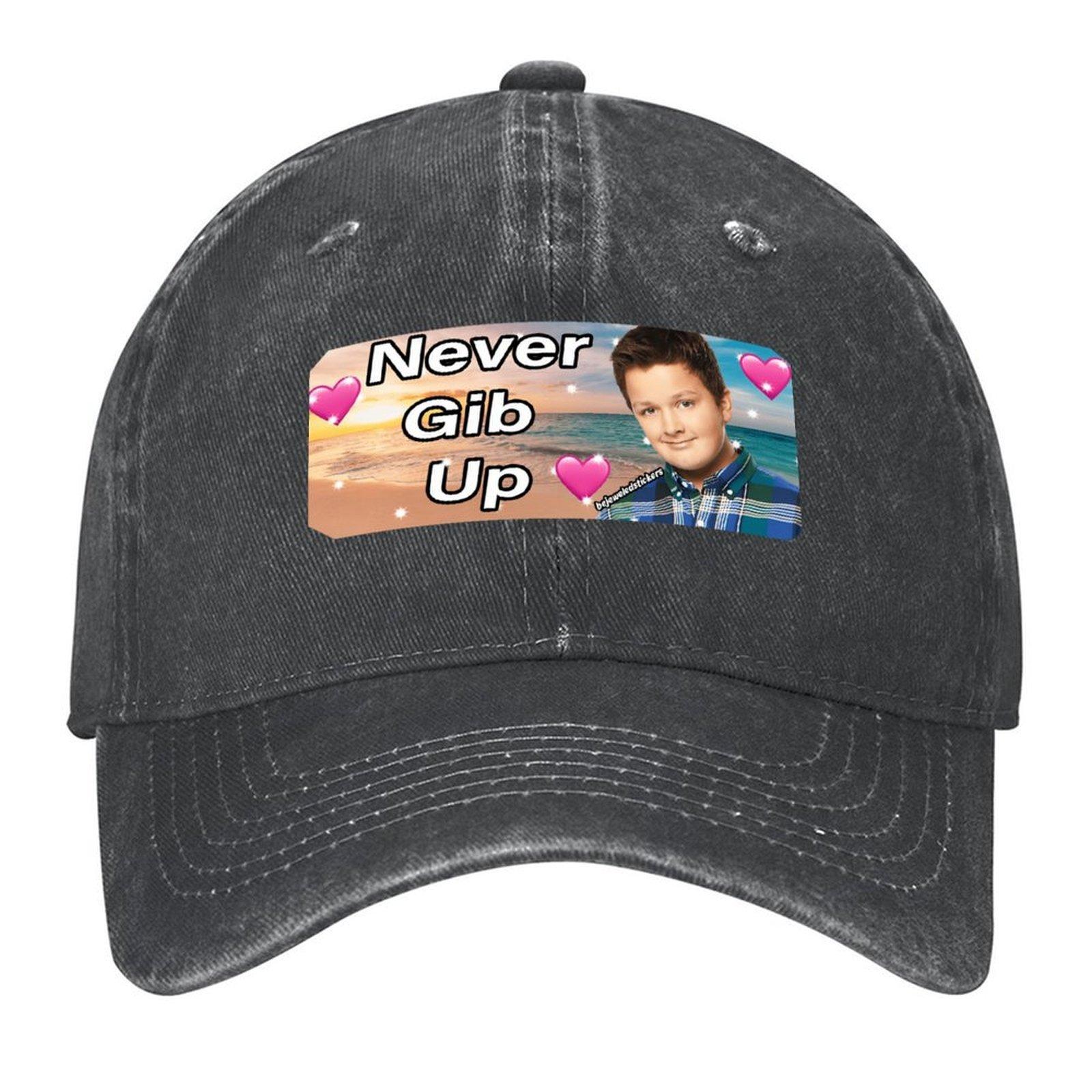 

2026 Never Gib Up Bumper Sticker Baseball Cap Luxury Hat Golf Wear Hat Luxury Brand Streetwear Women s Hats Men s