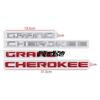 Per JEEP Grand Cherokee Emblema Lettere in ABS Styling Auto Adesivo Targhetta Nome Portiere Laterali Accessorio Auto Nero Opaco Lucido Cromo Rosso ni1