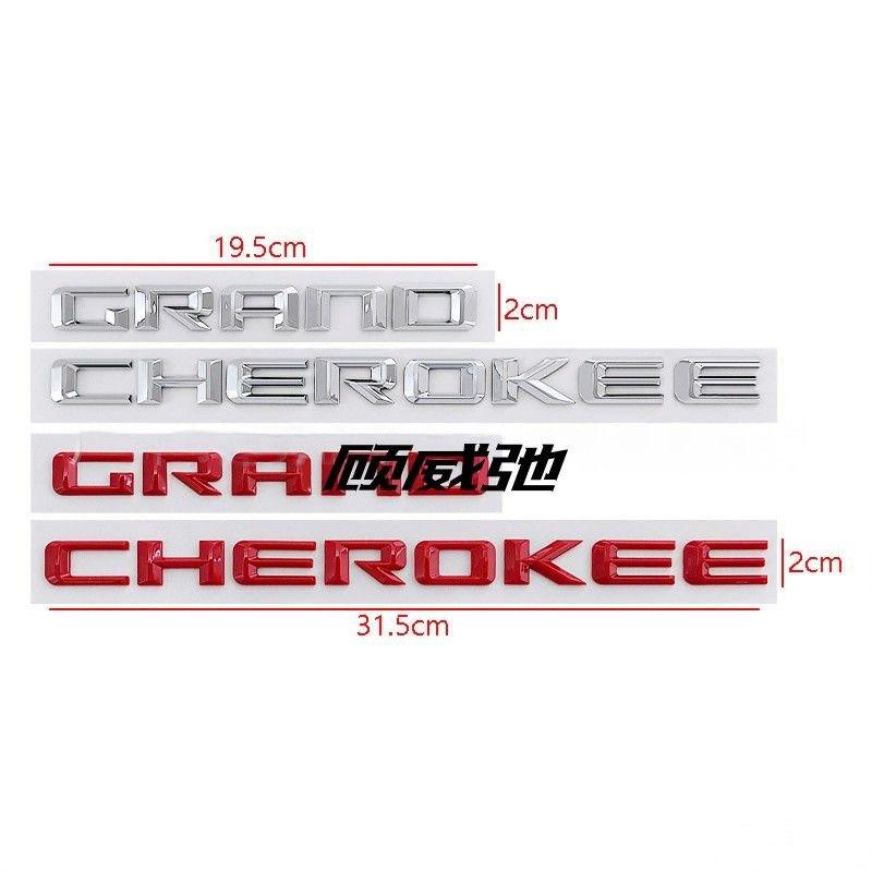 Per JEEP Grand Cherokee Emblema Lettere in ABS Styling Auto Adesivo Targhetta Nome Portiere Laterali Accessorio Auto Nero Opaco Lucido Cromo Rosso ni1