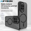 KEYSION Magnetic Phone Case for for Huawei Nova 14 Pro Silicone+PC Matte Translucent Clear Shockproof Cover for Huawei Nova 14