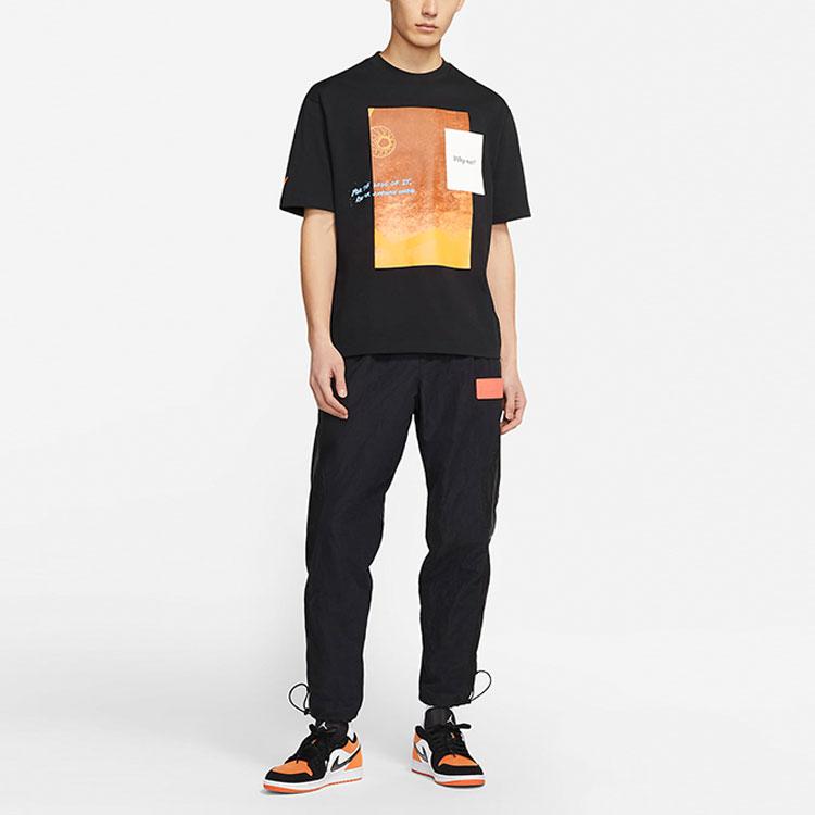 Jordan Why Not? Casual Sports Print Short Sleeve T-Shirt Men Tops Black DC3248-010