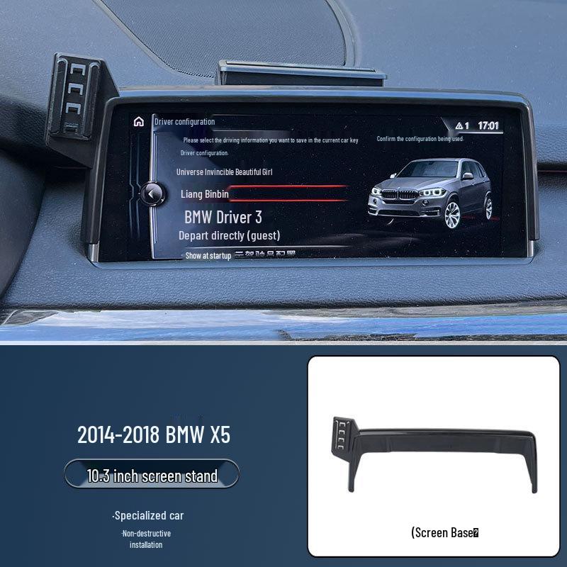 Soporte de teléfono con carga inalámbrica para BMW X5 (2014-2023) con Navegación de Modelo de Pantalla.