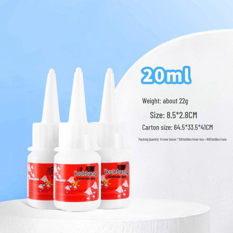 30ml Bastelkleber für Vliesstoff, Hanfseil & Knöpfe - Farblos & Transparent