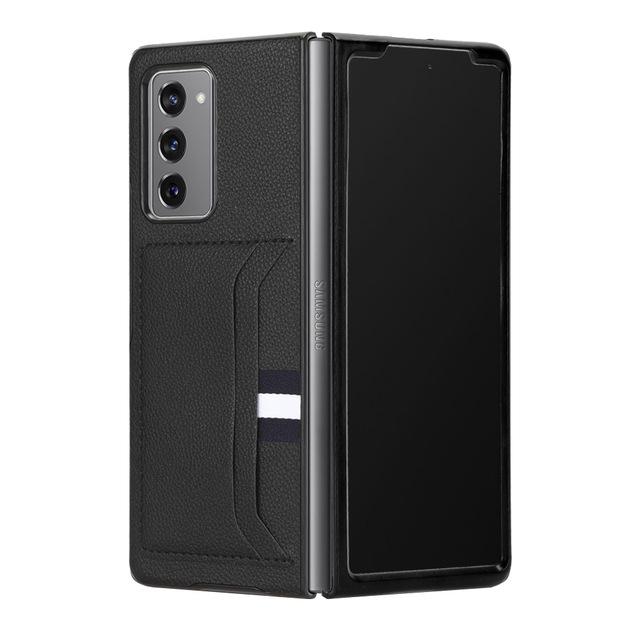 

Матовый кожаный чехол с защитой от царапин для Samsung Galaxy Z Fold 4 5g Fold3 Fold2 Fold4 Fold 3 2, защитный чехол для мобильного телефона for Samsung Z Fold 3 чёрный