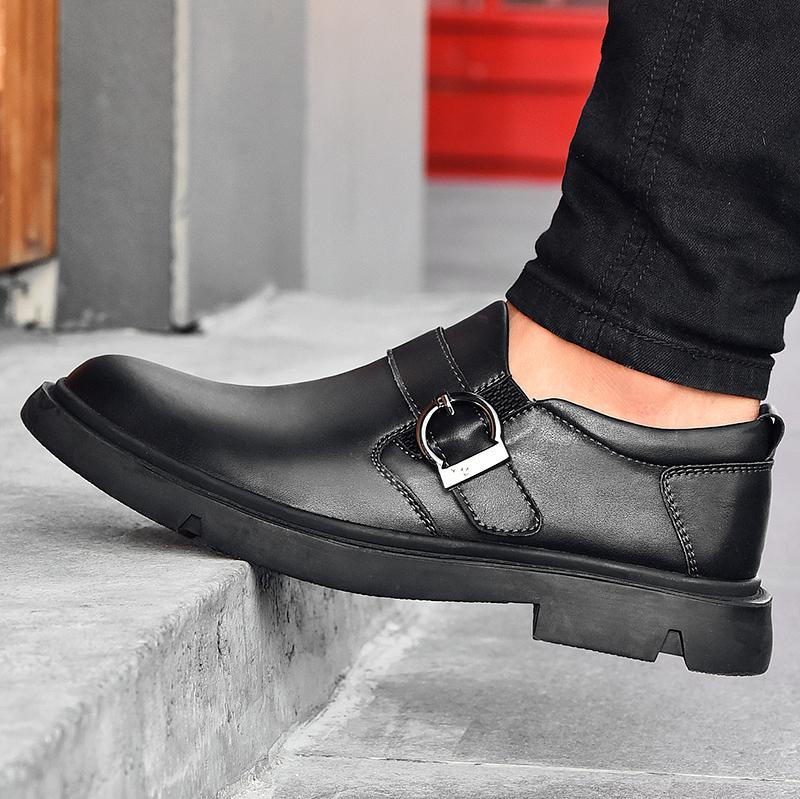 Fashion Spring British Style Designer Brand Leather Shoes Chelsea Leather Shoes Cowhide Shoes Waterproof Business Leather Casual Shoes