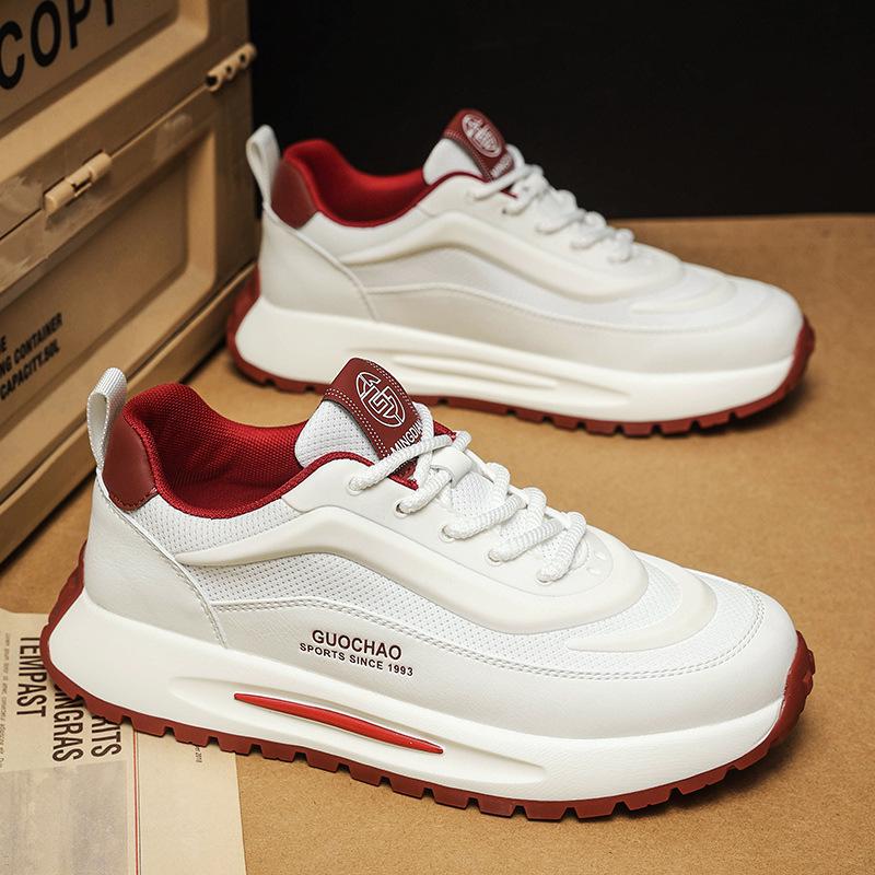 

Summer breathable mesh casual board shoes senior original sports shoes men s platform white shoes student tide shoes Forrest Gump shoes 44