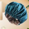 Women Sleeping Cap Satin Hair Bonnet Adjustable Elastic Wrap Sleep Hat Double Layer Hair Care Sleeping Cap for Curly Long Hair