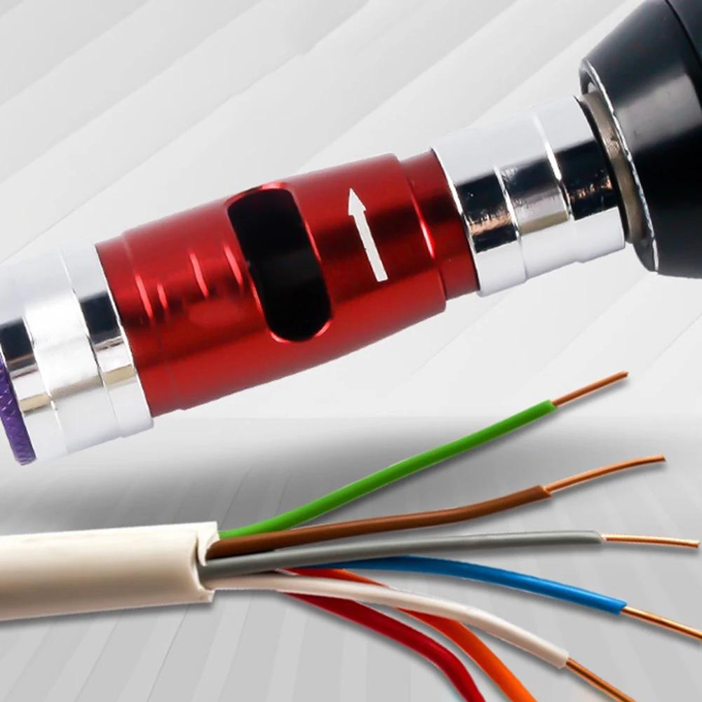 Electric Wire Stripper Set Includes 8 Tools for Quick Stripping and Merging of Wires Suitable for Various Electrical Projects