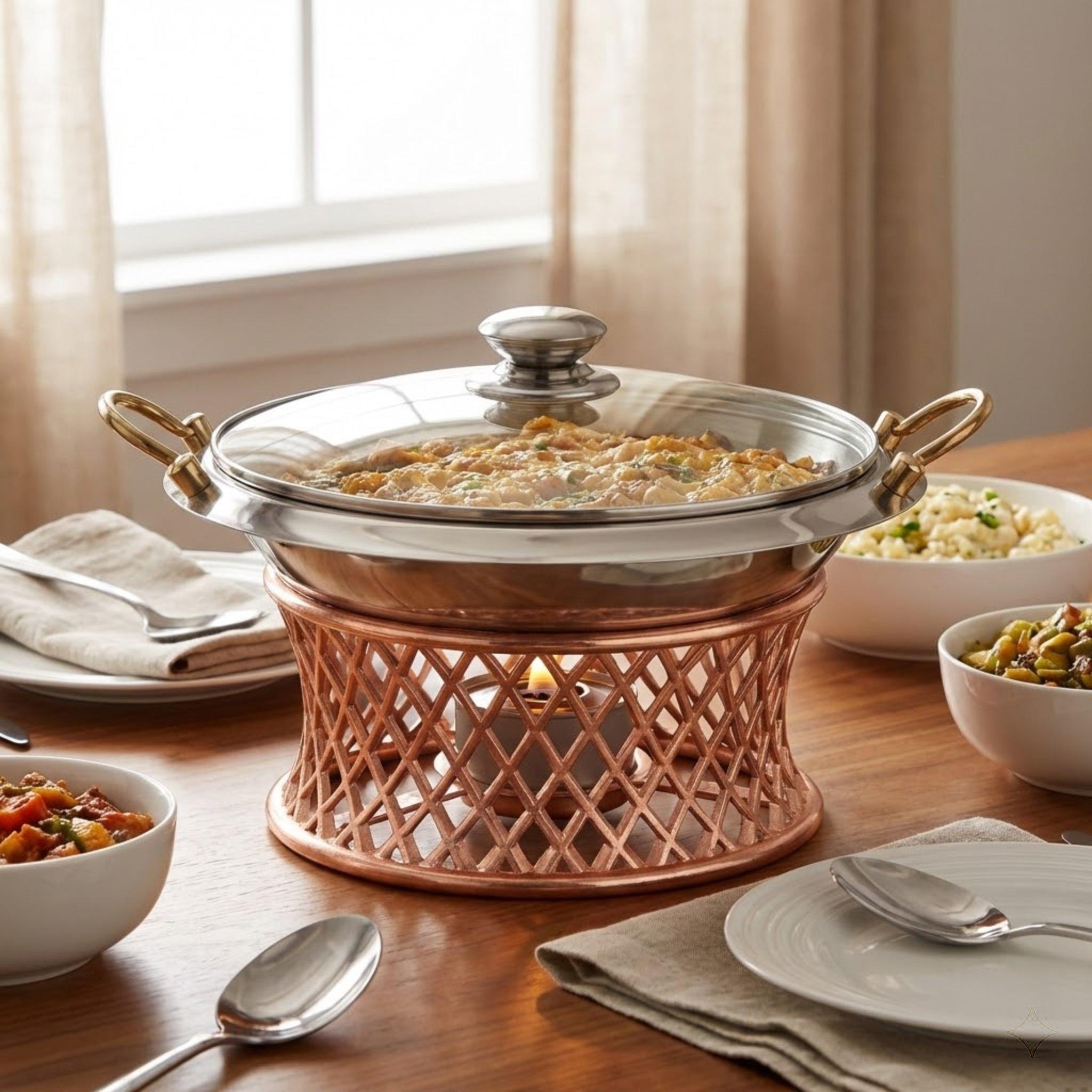 

Нержавеющая сталь Чафинг-блюдо для домашнего кейтеринга, подогреватель пищи со стеклянной крышкой United States