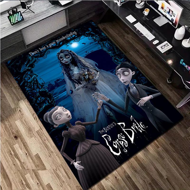 1Pc Corpse Bride Print Rug - Computer Chair Area Rug home decoration Carpet For Living Room Bedroom Flooring Mat