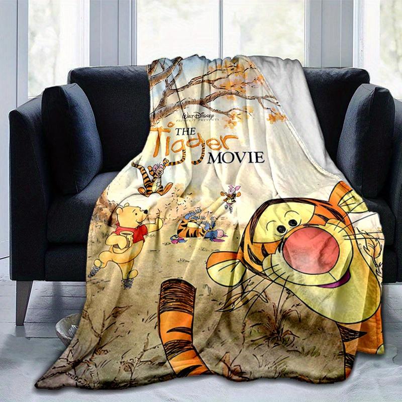 1pc, Winnie the Pooh and Tigger Home Decor Blanket, Gift for Your Living Room, Bedroom, or Outdoor, Flannel Throw Blanket
