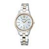 Seiko Watch Lucia Standard Collection Round Solar Radio-Controlled Watch SSVV084 Women's Silver + Lady Gold
