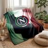 Coperta in Pile di Flanella Morbida Napoli FC Leggera Accogliente Calda Coperta da Lancio per Divano Letto Decorazione per la Casa