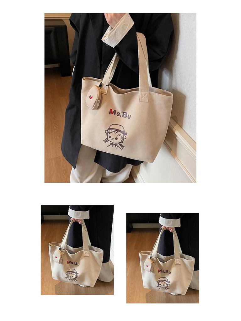 Trendy Women's Cute Cartoon Underarm Tote: Versatile Handbag for Casual Commuting & Mommy Needs