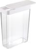 Yamazaki Dry Food Storage Container W18.7 x D8.5 x H24.5cm Tower Style White Sliding Closure Cereal Storage 4952