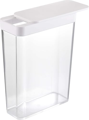 Yamazaki Dry Food Storage Container W18.7 x D8.5 x H24.5cm Tower Style White Sliding Closure Cereal Storage 4952