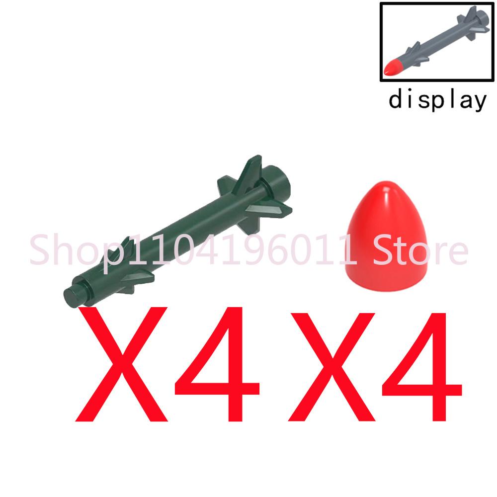 MOC Military Building Blocks Accessories Missile Rocket Nuclear  Assembly Models Compatible With Toys Kid Gift Bricks X053 DIY