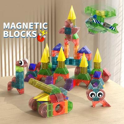 DIY Magnetic Building Block Bricks Military Construction Set Castle Shape Kids Educational  STEM Learning Toys Gift for Kids
