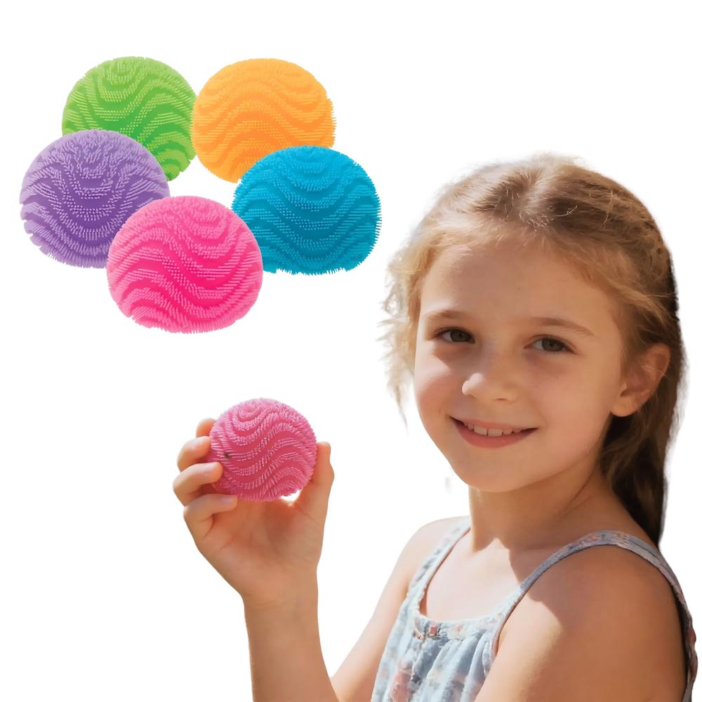New Nee Doh Fuzz Ball Squeeze Toy Soft Fluffy Flower Power Portable Stress Relief Relieves Anxiety Fidget Squishy Toy Decor Gift