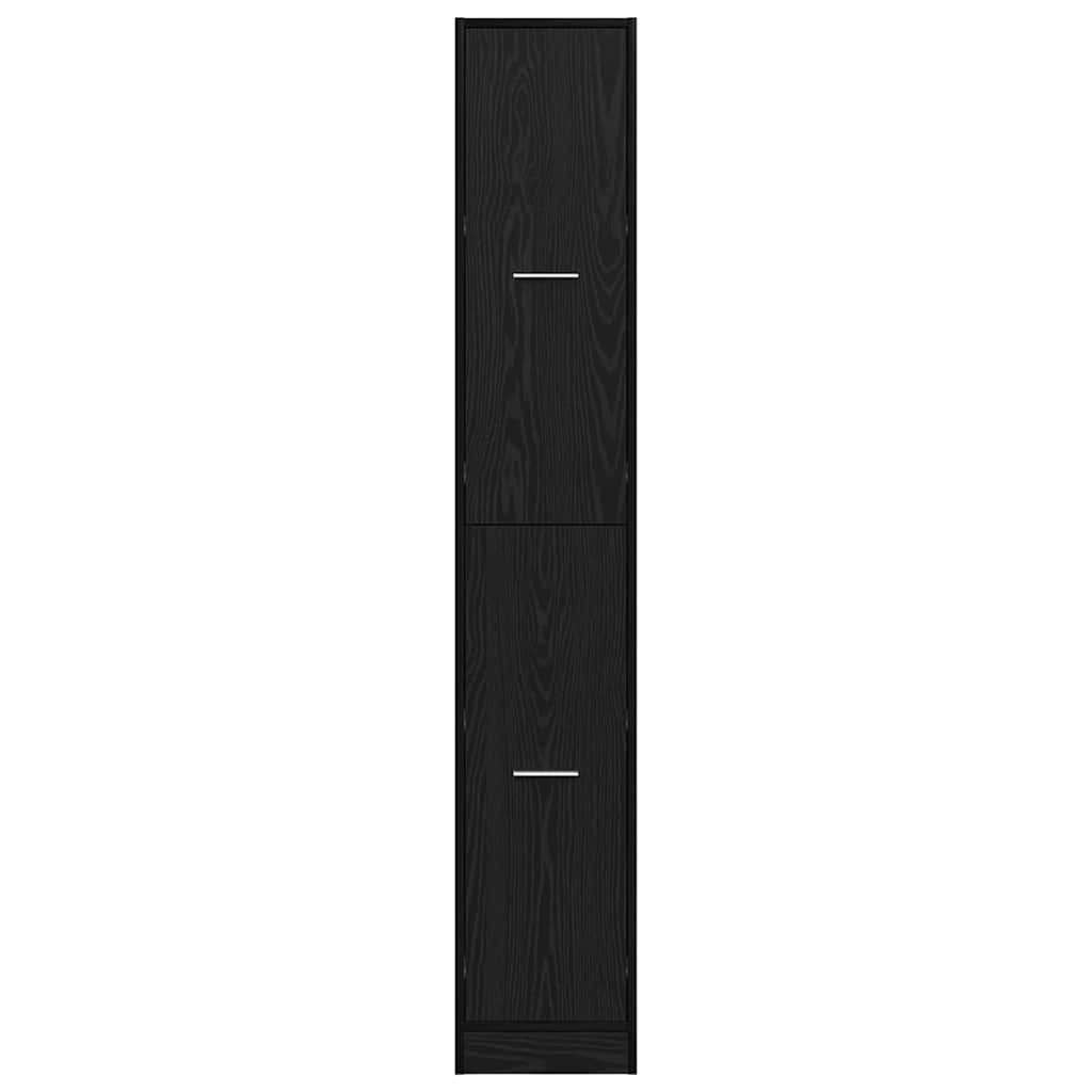 Pharmacy Cabinet Black Oak Effect 30 x 41 x 174.5 cm