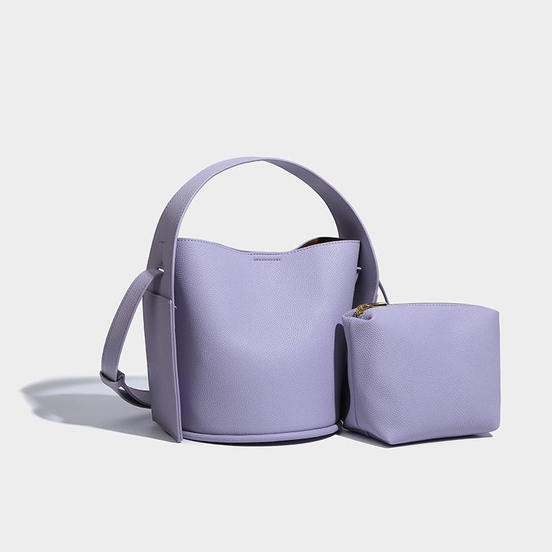 

Женская сумка-ведро весна/лето новая модная мягкая ПУ сумка через плечо на одно плечо простая большая вместительная сумка для поездок на работу (20cm<Max Length<30cm)