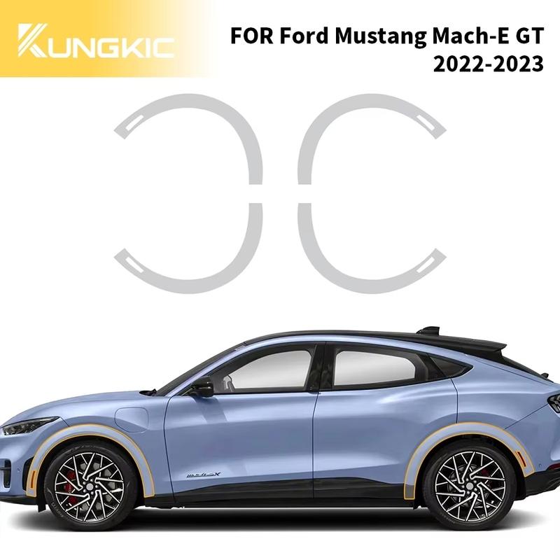 For Ford Mustang Mach-E GT   Car Door Stickers Side Skirt Styling TPU Protection Film Wheel Eyebrow Film Headlight