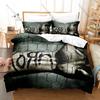 KoRn Raw Dark Gothic 90s Underground Nu Metal Horror Aesthetic Heavy Rock Bedding Set Duvet Cover + 2 Pillowcases All Season Use