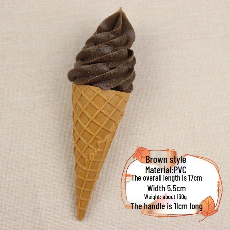 Simulated Ice Cream Cake Model for Birthday Display - Fake Ice Cream Bakery Pastry Dessert Prop for Food Photography