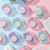 Colorful Macaron Thumbtack Stapler & Paper Clip Holder Stationery Set