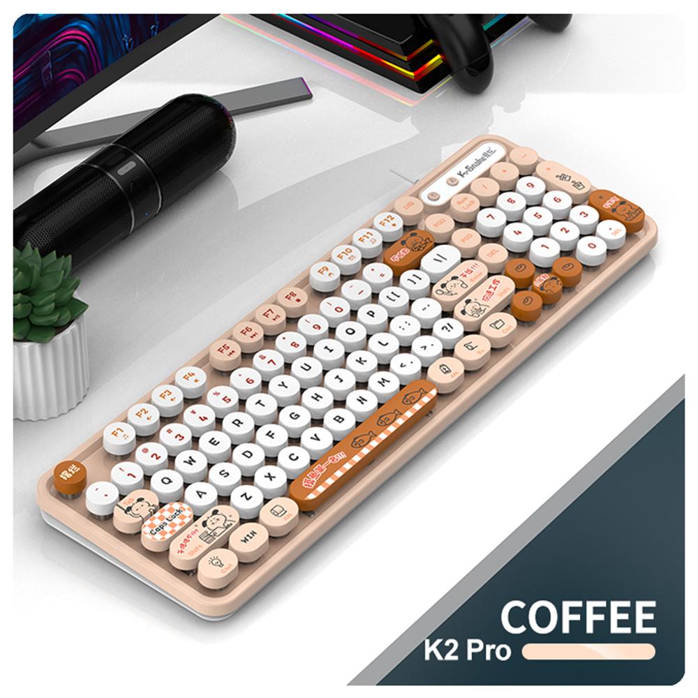 Keyboard Combo Mixed Color Keyboard Set Circular Suspension Key Cap Ergonomics Keyboard for Laptop Desktop