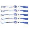 5Pcs Evil Eye Pendant Coloured Glaze Blue Tassel Exquisite Design Good Luck Evil Eye Decor for Room CarRound