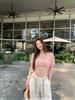 Korean Pure Desire Fake Two-piece Tube Top Short-sleeved T-shirt Women's Summer Design Feeling Wrinkled Slim and Thin Versatile Top