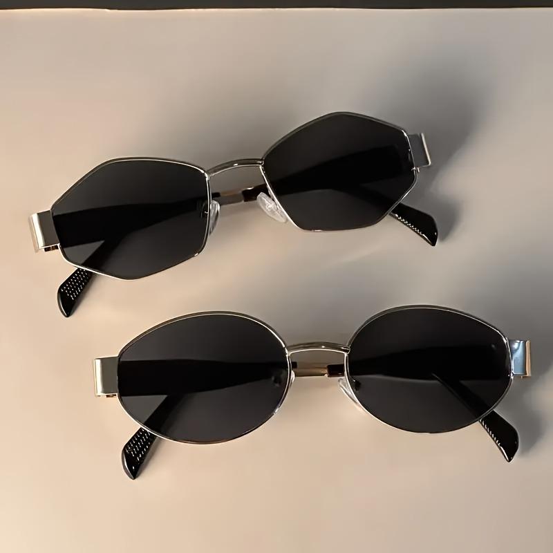 

2 шт. Ретро американские очки с маленькой оправой, высококачественный овальный нейтральный минималистичный дизайн