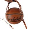 Brown Basketball Round Crossbody Chain Handbag for Women - Autumn/Winter Fashion