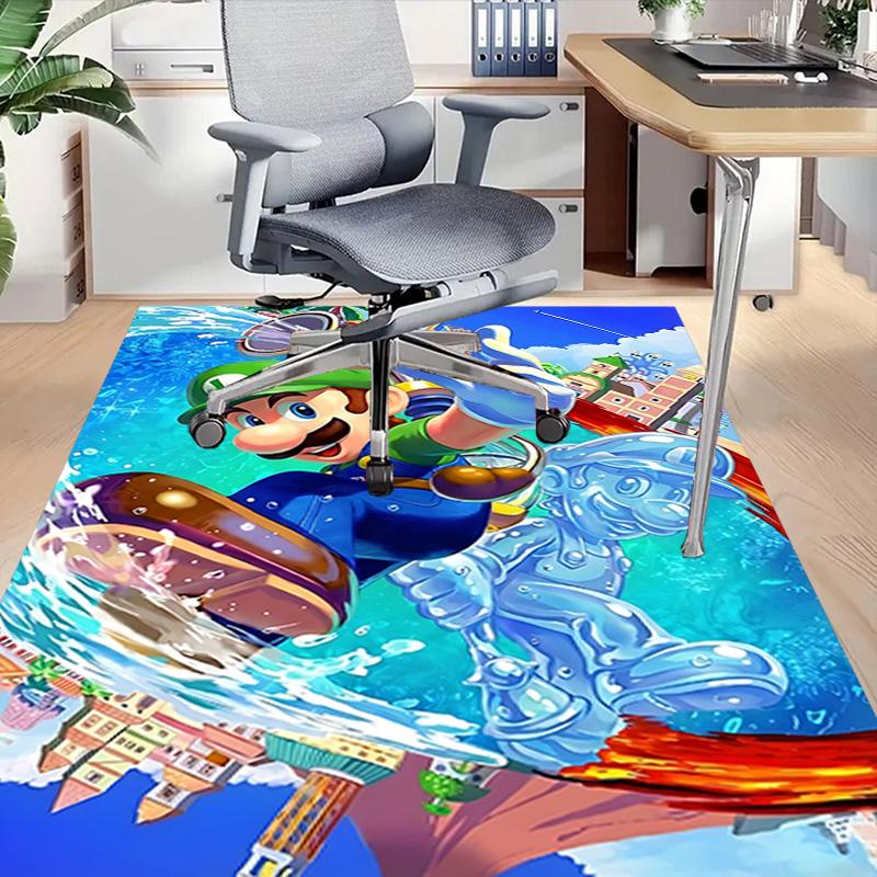 1pc Super Mario Bros Adventure Carpet for Playroom Bedroom Living Room Sofa Home Decor,kids Game Area Rug Non-slip Floor Mat Y72911