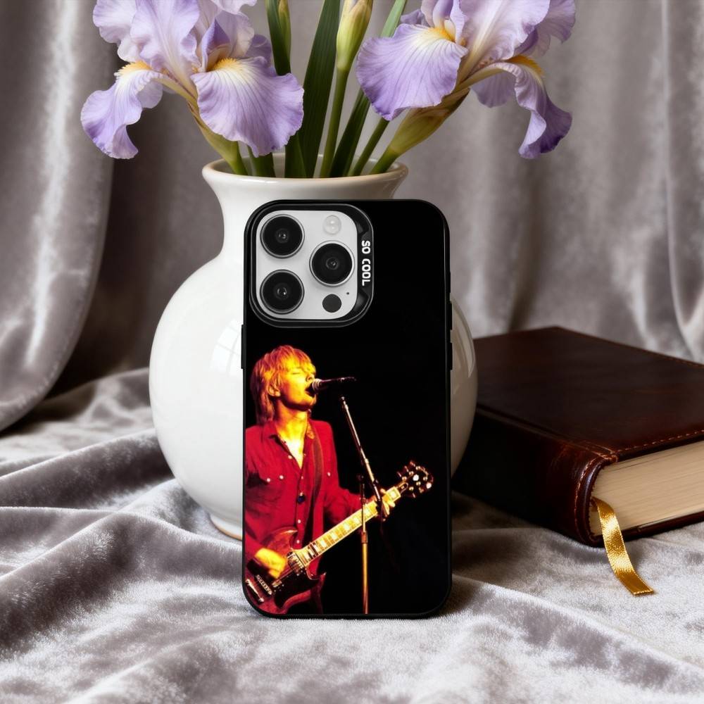Alternative R-Radiohead -D band Phone Case For iPhone17,16,15,14,13,12,11 Plus,Pro Max Black Candy silver phone case