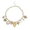 Accessories Cold Wind Love Pendant Collarbone Chain Fashion Light Luxury Peach Heart Ladies Necklace Set