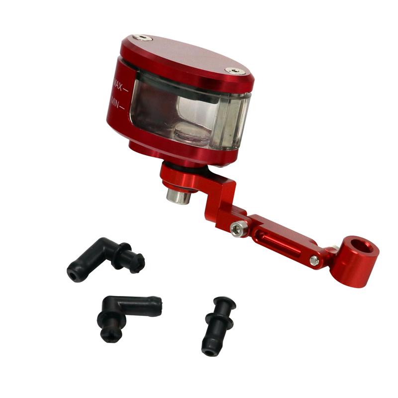 LMoDri Motorcycle Brake Fluid Oil Reservoir Cup Tank +Support Bracket FOR KTM YAMAHA MT07 MT09 TMAX500 530 HONDA YZFR3