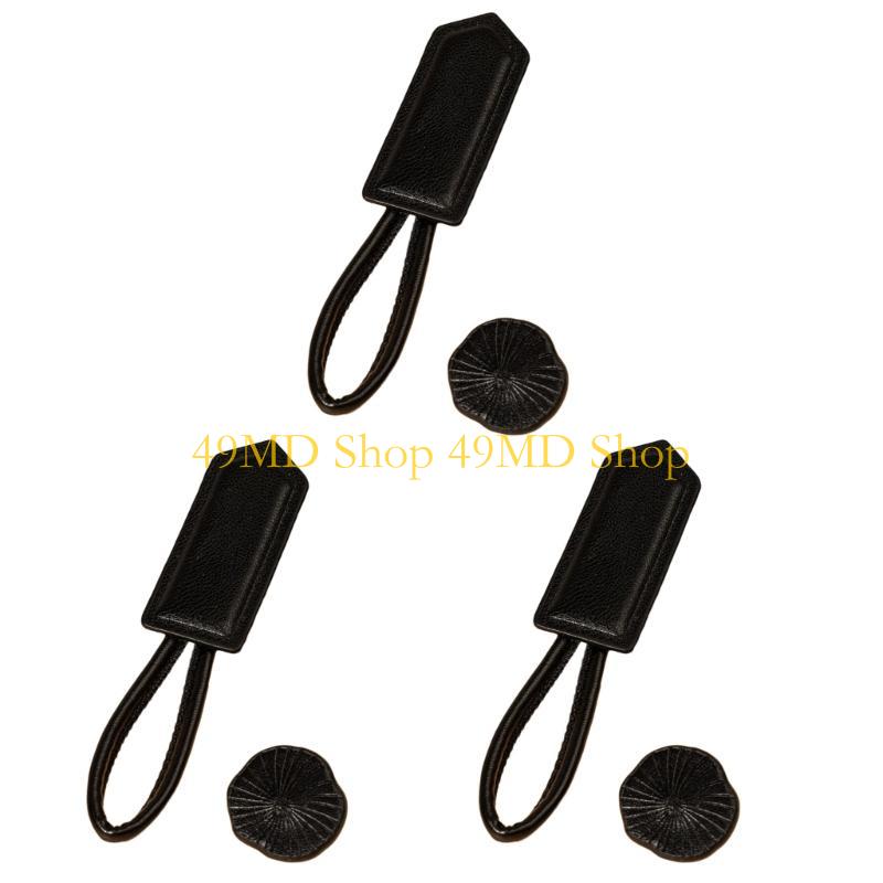 49MD 3pack Windbreaker Coat Button Children's Horn Leather Buckles Buttons for Versatiles Fashion Applications
