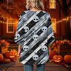 Women's Fashion Halloween Print Loose Casual Round Neck Three-Quarter Sleeve Top