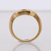 925 Silver Black Spinel Ring Yellow Gold Plated Round Gemstone Minimalist Women Jewelry Stacking Ring