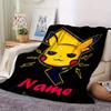 Pikachu Lightning Bolt Digital Printed Fleece Blanket Lightweight Blanket For Sofa Bed Travel Camping Living Room Office Sofa Chair And Bed Soft And