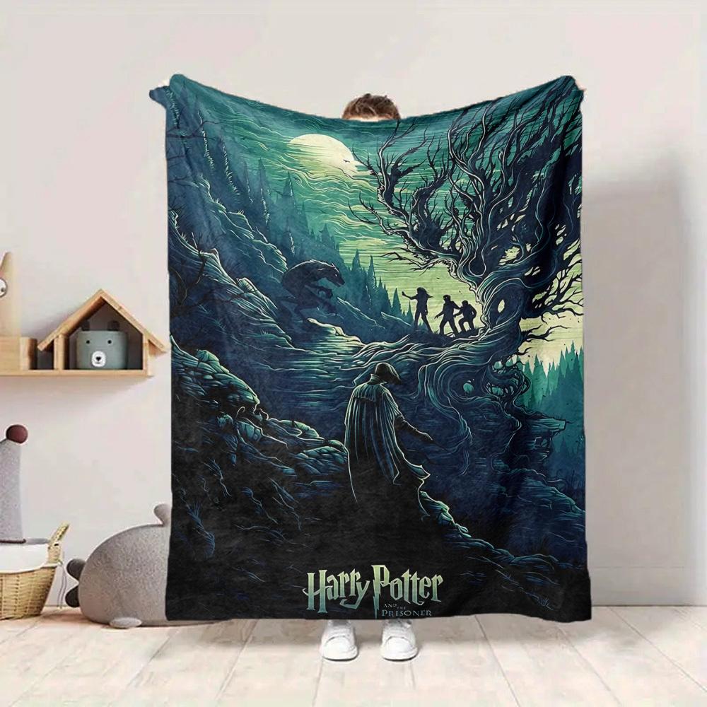1pc Harry Potter Flannel Throw Blanket - HD Printed Lightweight Soft Warm All-Season Blanket for Sofa, Bed, Travel, Camping 102