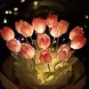 Artificial Tulip Flower Night Light Bedside Lamp Table Lamp Artificial Flower Lamp Bedroom Decor Christmas Birthday Gifts