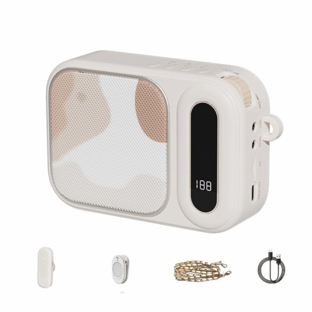 Rechargeable Portable Voice Amplifier Neck Clip Neck Clip Microphone Tour Guides