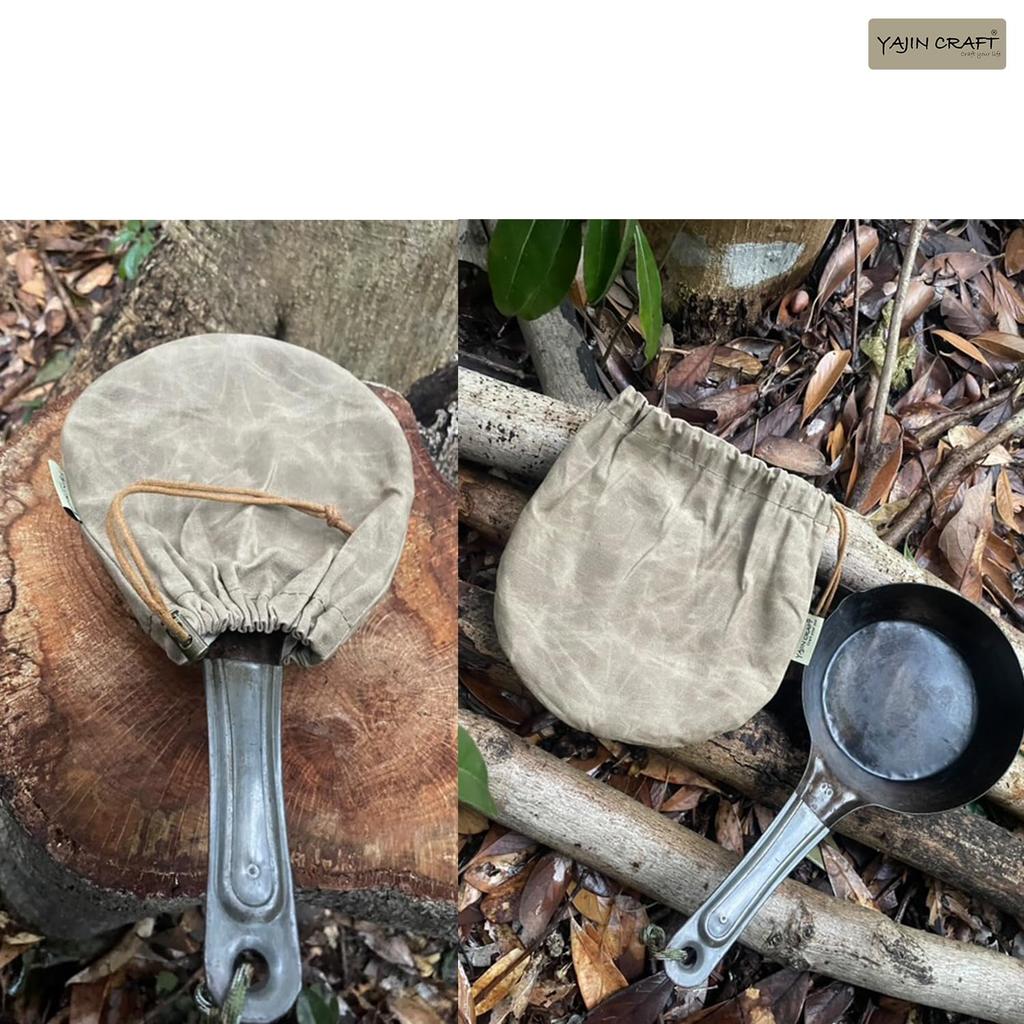 YAJIN CRAFT COWBOY 15cm Cowboy Storage Bag, Iron Frying Pan Case, BBQ, Picnic, Outdoor, Camping Supplies