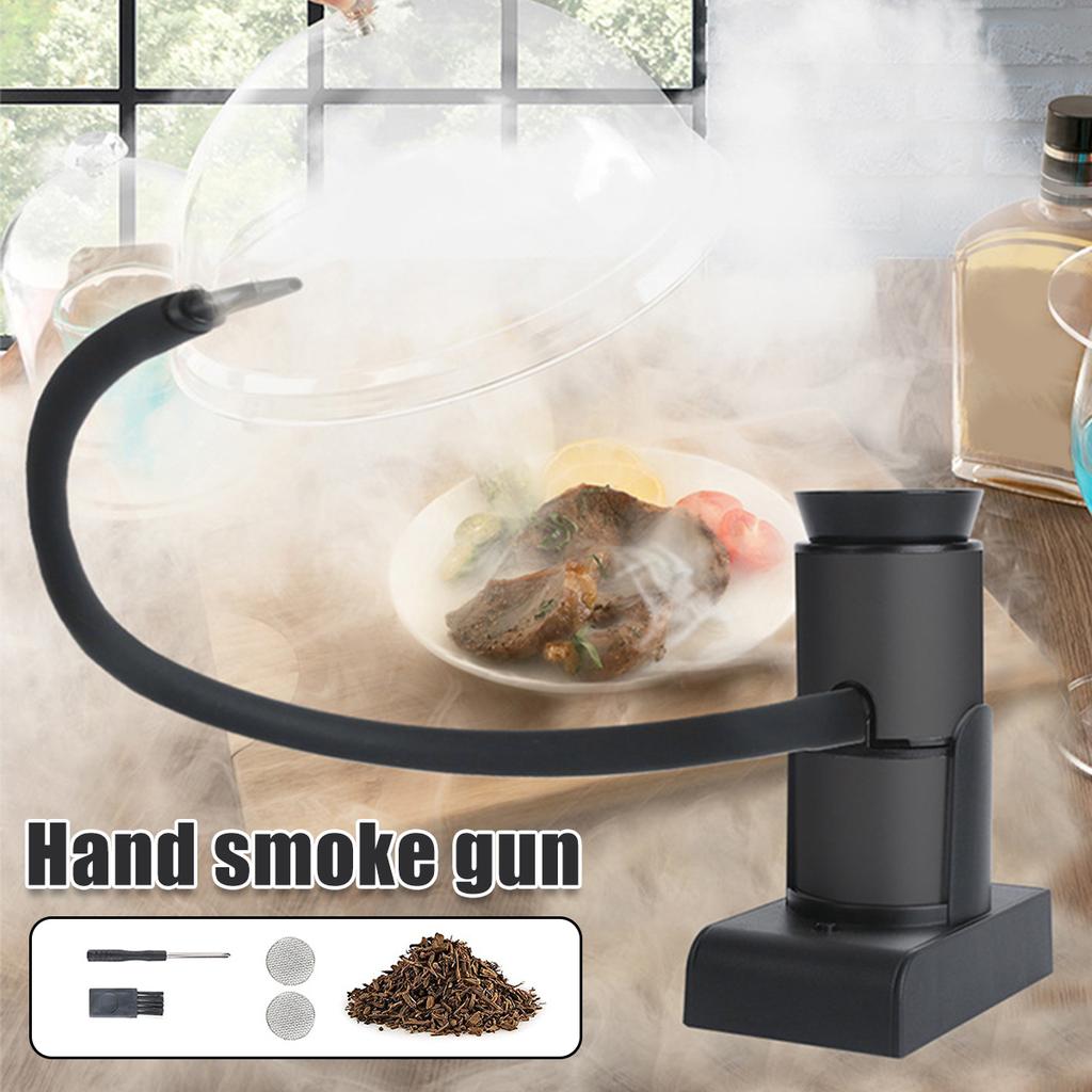 Portable Food Smoker Kit with Wood Chips Battery Powered Cocktail Smoker Indoor Smoke Infuser Household Cooking Smoking Machine