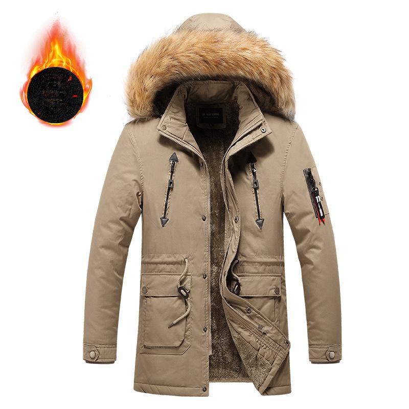 Зимняя хлопковая одежда Куртка утолщенная и бархатная Средняя и длинная хлопковая одежда — фото 4